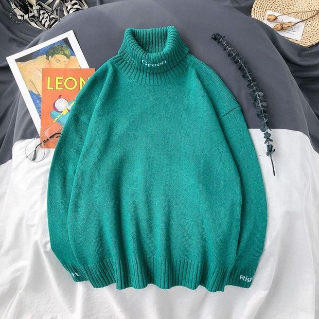 Turnable turtleneck sweater