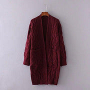 Women's Knit Cardigan Sweater Long SleeveFront Cardigans Loose Sweater With Pockets