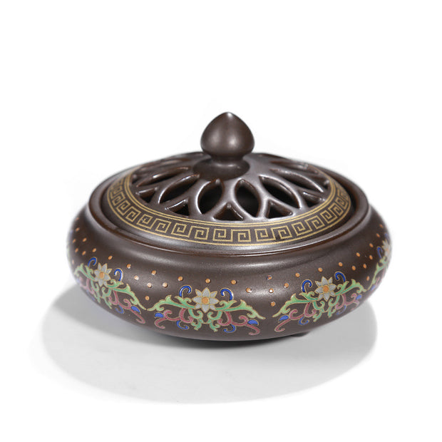 Ceramic Cloisonne Incense Burner, Backward Incense Burner, Incense Channel Enamel