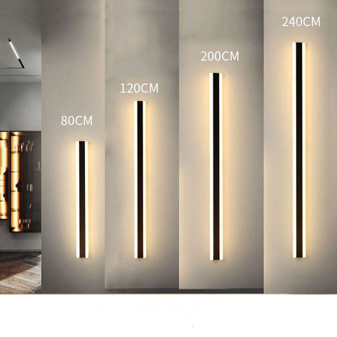 Minimalist long led wall lamp