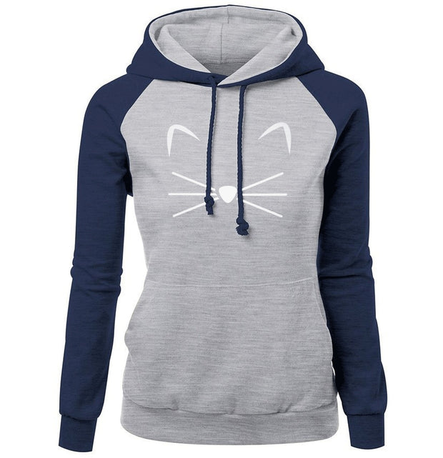 Cute Cat Woman Hoodies Sweater