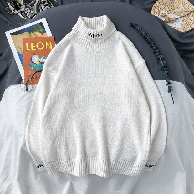 Turnable turtleneck sweater