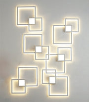 Simple geometric line LED shape wall light