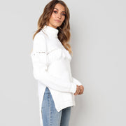 Women's sweater turtleneck sweater