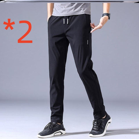 Drawstring Trousers Thin Casual Pants Korean Version Loose Straight Sweatpants Mens Clothing