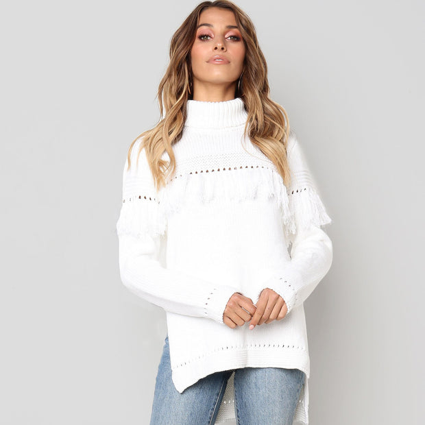 Women's sweater turtleneck sweater