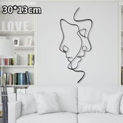 Face Line Art Iron Silhouette Metal Decoration