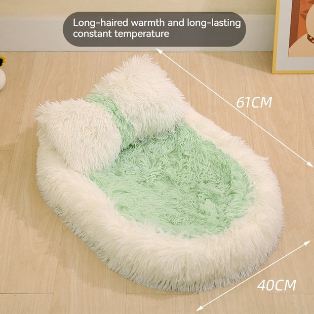 Long Wool Oval Plus Quilt Warm Cat Dog Nest More Than Pets Bed Colors Winter Pet Products