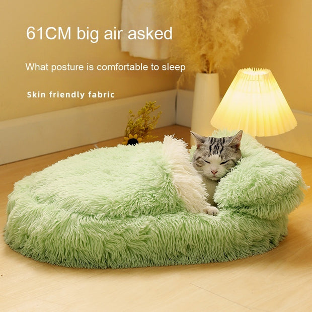 Long Wool Oval Plus Quilt Warm Cat Dog Nest More Than Pets Bed Colors Winter Pet Products